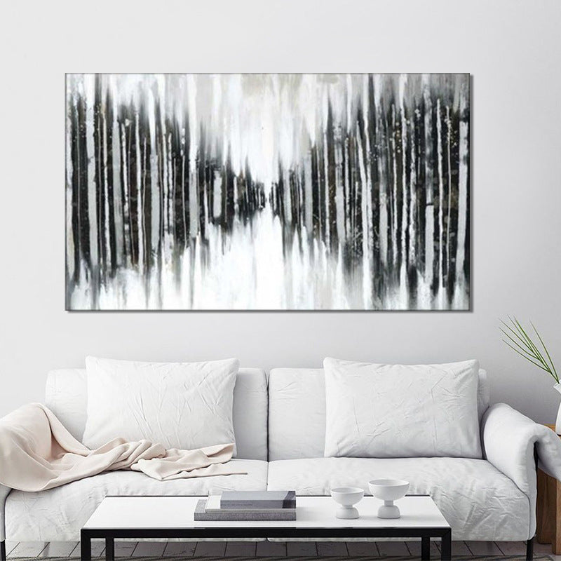 Perspective Drawing Canvas Modern Imaginative Abstract Wall Art in Black-Grey Black 24" x 31" Clearhalo 'Art Gallery' 'Canvas Art' 'Contemporary Art Gallery' 'Modern' Arts' 1614042