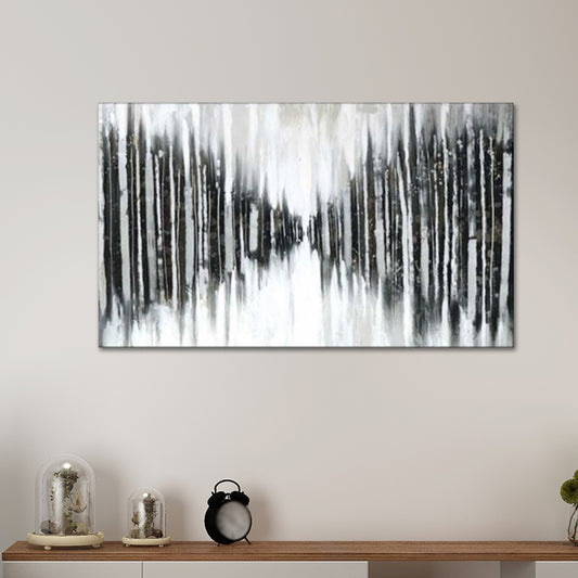 Perspective Drawing Canvas Modern Imaginative Abstract Wall Art in Black-Grey Clearhalo 'Art Gallery' 'Canvas Art' 'Contemporary Art Gallery' 'Modern' Arts' 1614043
