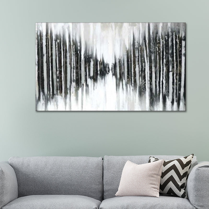 Perspective Drawing Canvas Modern Imaginative Abstract Wall Art in Black-Grey Clearhalo 'Art Gallery' 'Canvas Art' 'Contemporary Art Gallery' 'Modern' Arts' 1614044