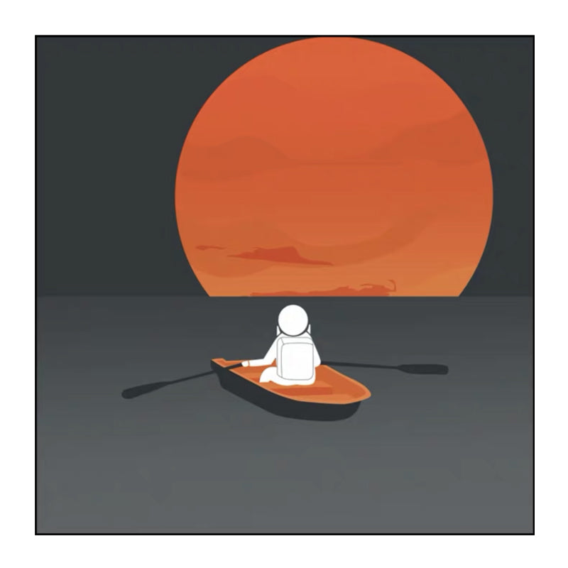 Universe Exploration Wall Art Print Dark Color Kids Style Canvas for Living Room Clearhalo 'Art Gallery' 'Canvas Art' 'Kids' Arts' 1614085