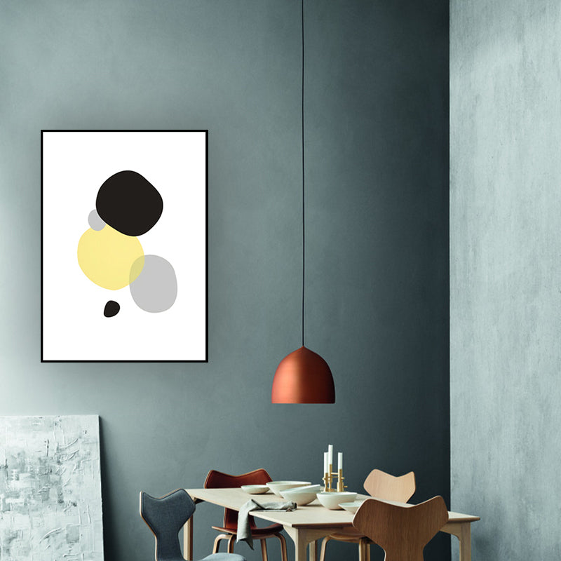 Minimalism Arrows Wall Decor Yellow and Black Textured Canvas Wall Art for Living Room White 12" x 16" Clearhalo 'Arts' 'Canvas Art' 1614290