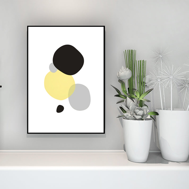 Minimalism Arrows Wall Decor Yellow and Black Textured Canvas Wall Art for Living Room Clearhalo 'Arts' 'Canvas Art' 1614292