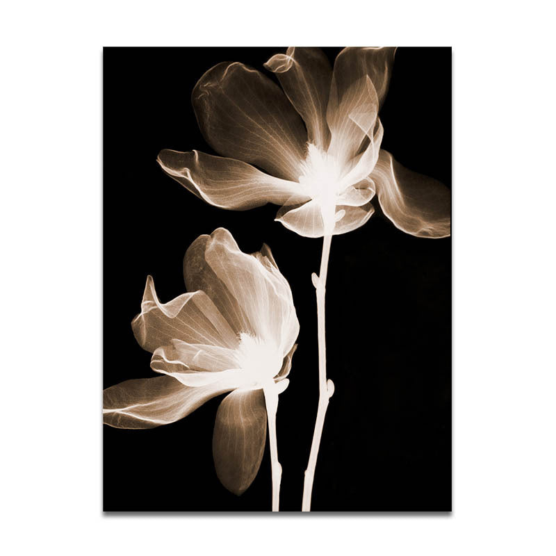 Farmhouse Flowers Wall Decor Black Living Room Canvas Wall Art, Textured Surface Clearhalo 'Art Gallery' 'Canvas Art' 'Country Art Gallery' 'French Country' 'Rustic' Arts' 1614405