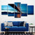 Blue Golden Gate Bridge Canvas Print Multi-Piece Global Inspired Living Room Wall Art Decor Blue Clearhalo 'Art Gallery' 'Canvas Art' 'Contemporary Art Gallery' 'Modern' Arts' 1614462