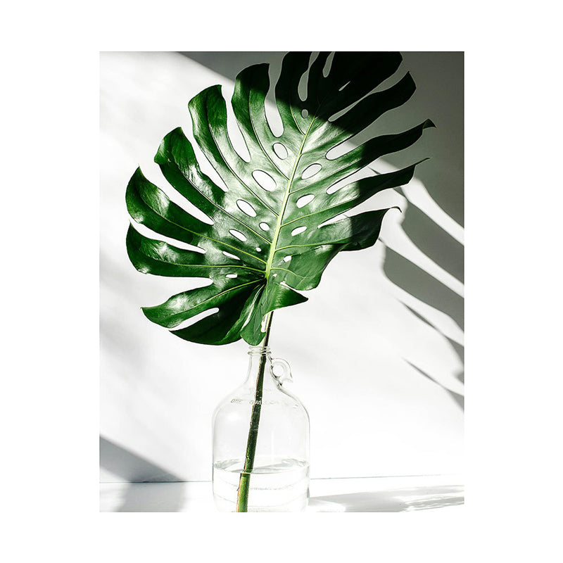 Textured Monstera Leaves Wall Decor Tropical Canvas Wall Art for Living Room Clearhalo 'Art Gallery' 'Canvas Art' 'Contemporary Art Gallery' 'Modern' Arts' 1614495