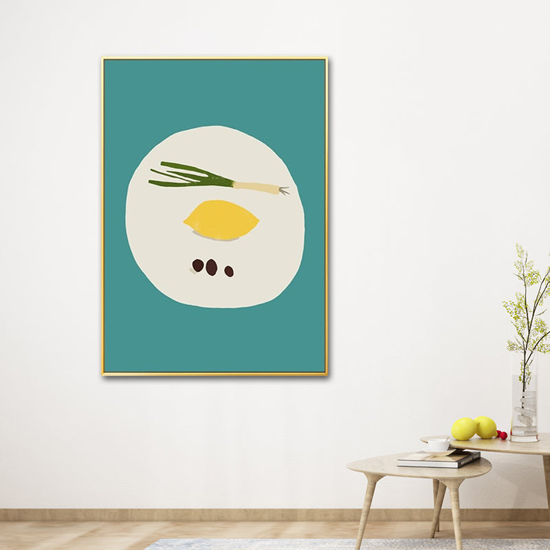 Minimalist Food Painting Wall Art Light-Color Textured Canvas Print for Dining Room Clearhalo 'Art Gallery' 'Canvas Art' 'Kids' Arts' 1614634