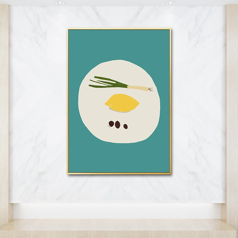 Minimalist Food Painting Wall Art Light-Color Textured Canvas Print for Dining Room Clearhalo 'Art Gallery' 'Canvas Art' 'Kids' Arts' 1614635