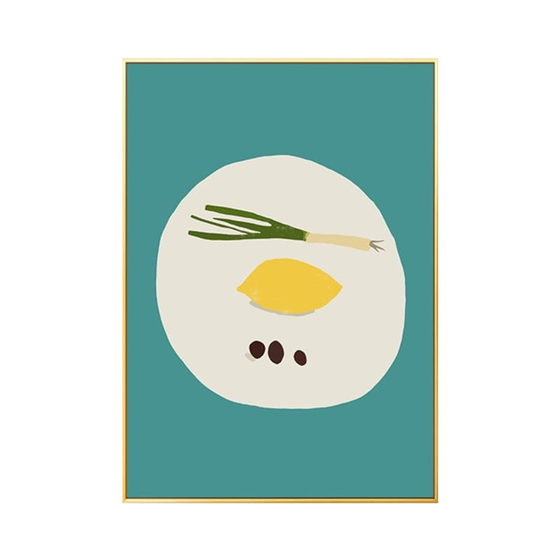 Minimalist Food Painting Wall Art Light-Color Textured Canvas Print for Dining Room Clearhalo 'Art Gallery' 'Canvas Art' 'Kids' Arts' 1614636