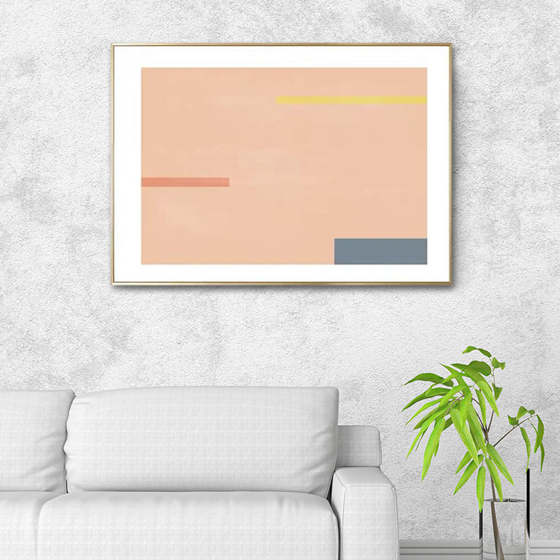 Simplicity Abstract Wall Art Print Pink and Orange Living Room Wall Decor, Textured Pink Clearhalo 'Arts' 'Canvas Art' 1614690