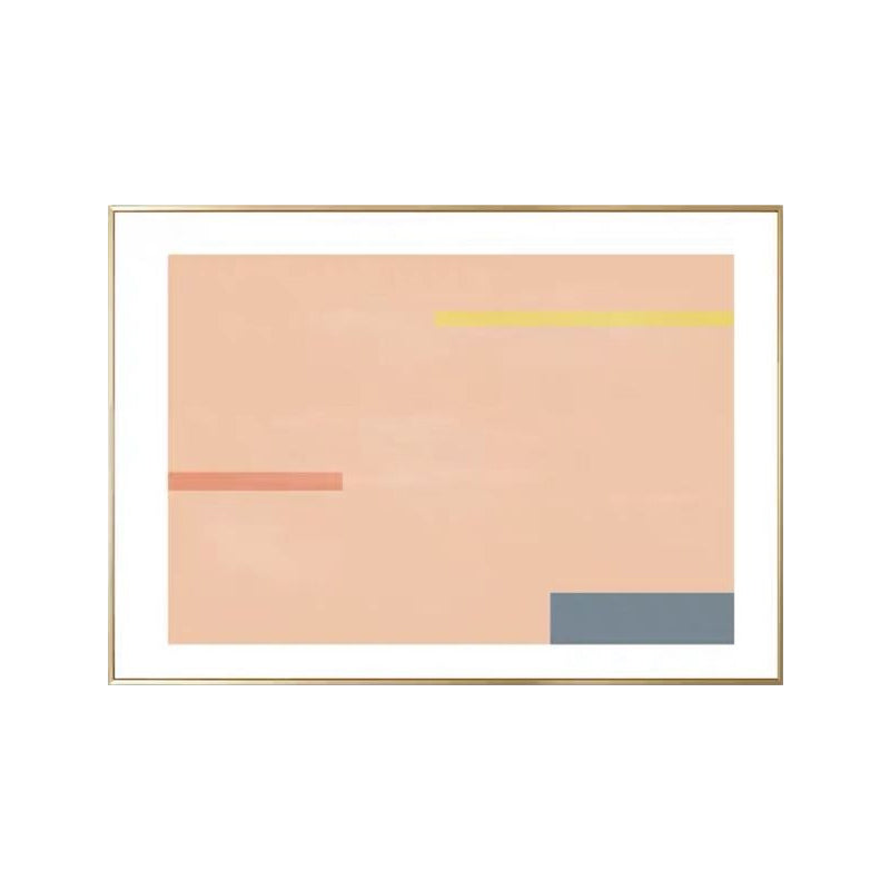 Simplicity Abstract Wall Art Print Pink and Orange Living Room Wall Decor, Textured Clearhalo 'Arts' 'Canvas Art' 1614693