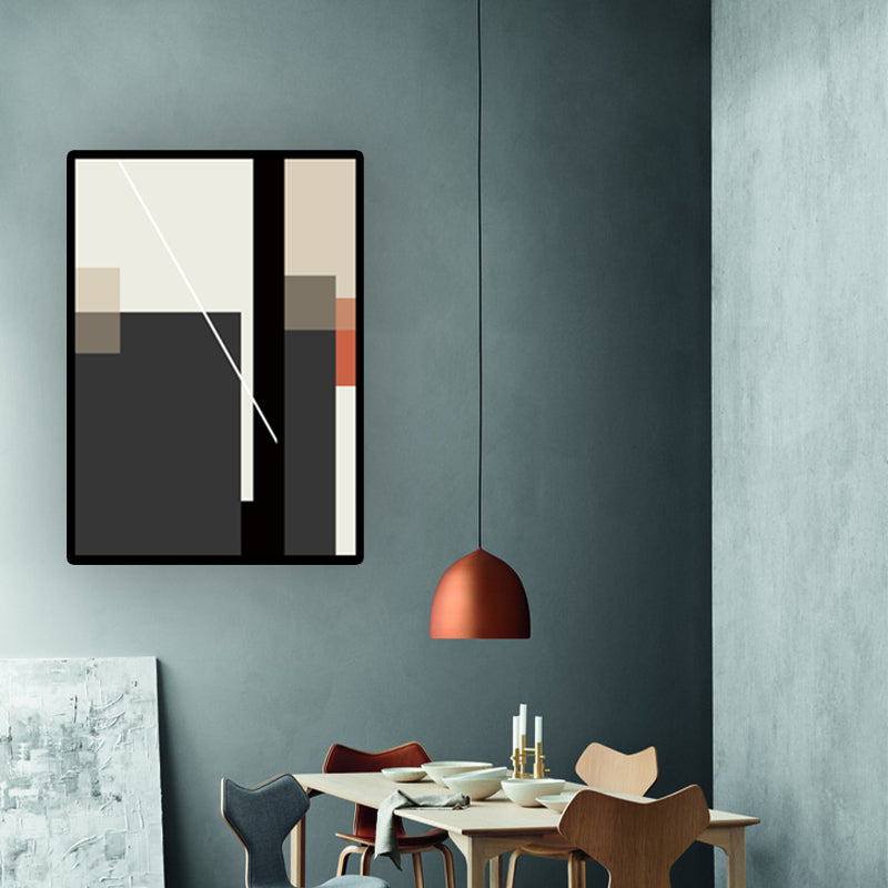 Color-Block Wall Art Decor Nordic Aesthetic Textured House Interior Canvas Print Clearhalo 'Arts' 'Canvas Art' 1614712