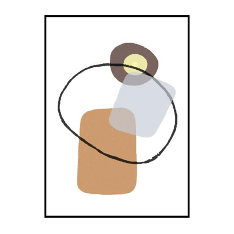 Geometry Wall Art Print Pastel Color Nordic Style Canvas for Living Room, Textured Clearhalo 'Arts' 'Canvas Art' 1614735