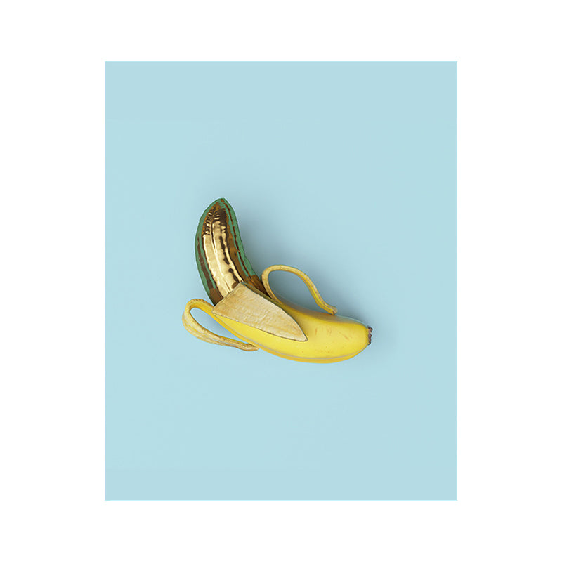 Ripped Banana Wall Decor Minimalism Canvas Wall Art Print in Yellow on Blue for Room Clearhalo 'Art Gallery' 'Canvas Art' 'Contemporary Art Gallery' 'Modern' Arts' 1614937