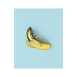 Ripped Banana Wall Decor Minimalism Canvas Wall Art Print in Yellow on Blue for Room Clearhalo 'Art Gallery' 'Canvas Art' 'Contemporary Art Gallery' 'Modern' Arts' 1614937