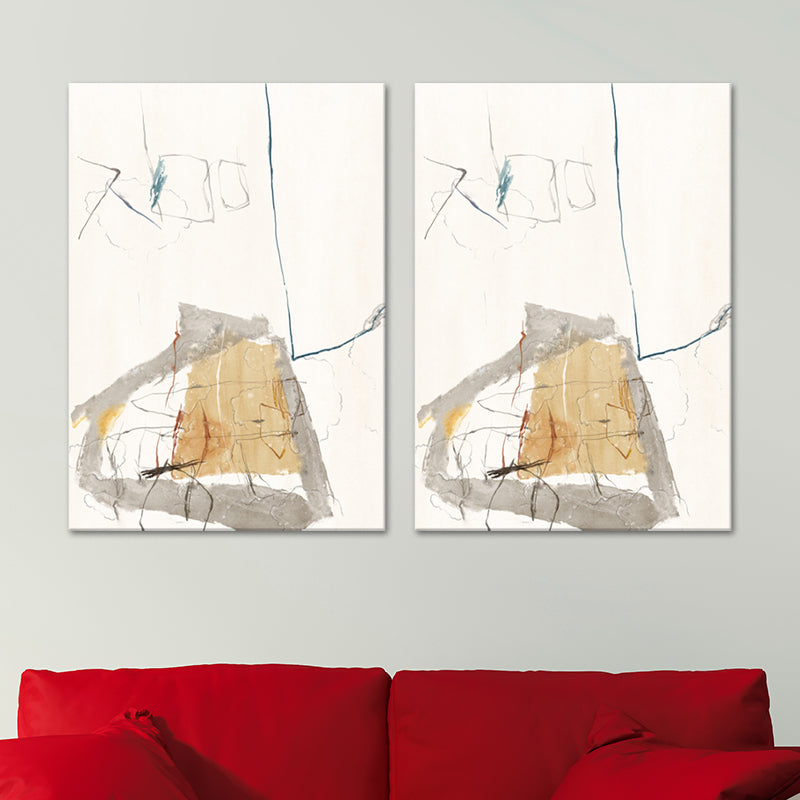 Nordic Abstract Watercolor Wall Art Print Soft Color Bedroom Wrapped Canvas Painting Clearhalo 'Art Gallery' 'Canvas Art' 'Contemporary Art Gallery' 'Modern' Arts' 1614980