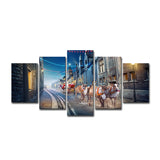 Christmas Santa Claus Painting Multiple-Piece Modern Sitting Room Wall Art Clearhalo 'Arts' 'Canvas Art' 1615219