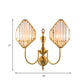 1/2-Light Crystal Prism Wall Mount Fixture with Rhombus Shade Modernism Wall Lighting in Gold Clearhalo 'Cast Iron' 'Glass' 'Industrial' 'Modern wall lights' 'Modern' 'Tiffany' 'Traditional wall lights' 'Wall Lamps & Sconces' 'Wall Lights' Lighting' 161527