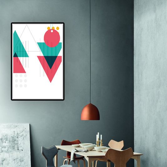 Color Blocking Geometric Wall Art Nordic Texture Canvas Print for Workshop - Clearhalo - 'Arts' - 'Canvas Art' - 1615289