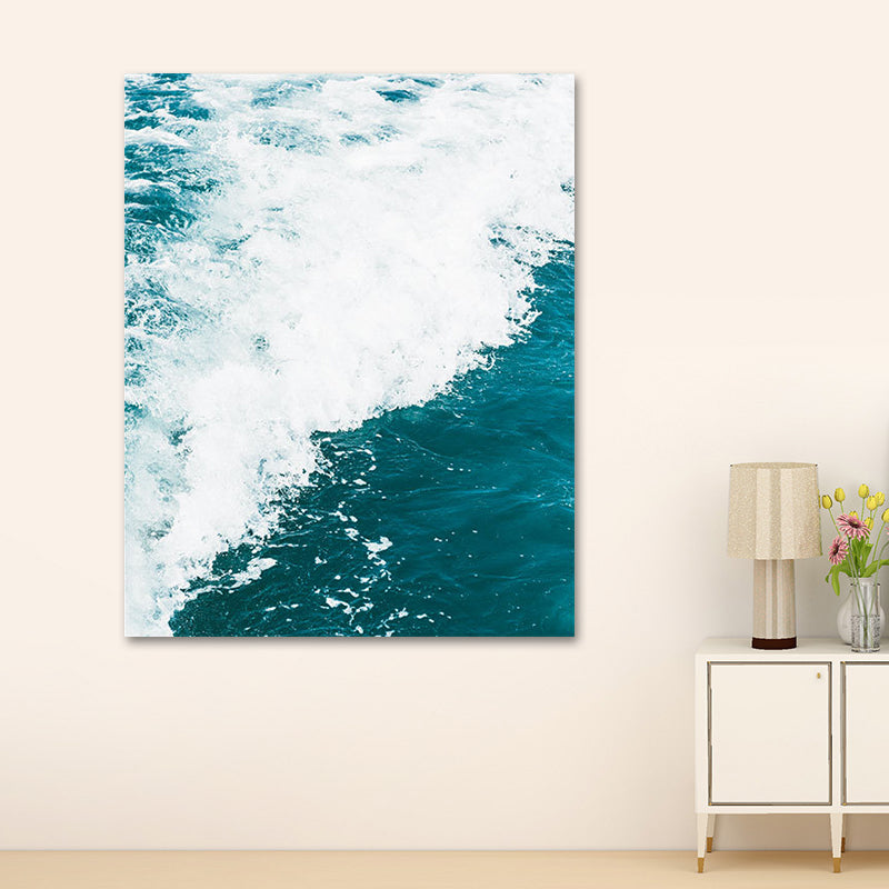 Photography Ocean Water Canvas Wall Art for Living Room, Pastel Color, Multi-Piece Blue Clearhalo 'Art Gallery' 'Canvas Art' 'Coastal Art Gallery' 'Nautical' Arts' 1615353