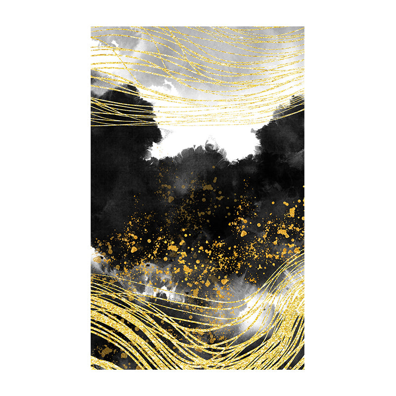 Mountain Landscape Wall Art Set Glam Unique Scenery Canvas Print in Gold for Corridor Clearhalo 'Arts' 'Canvas Art' 1615459