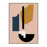 Geometrical Shapes Canvas Textured Nordic Dining Room Wall Art in Pink-Yellow Clearhalo 'Arts' 'Canvas Art' 1615539