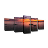 Orange Sunset Glow Wall Decor Multiple-Piece Glam House Interior Canvas Wall Art Clearhalo 'Arts' 'Canvas Art' 1615553
