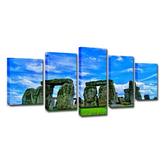 Canvas di punto di riferimento globale Blue Stonehenge paesaggistica per la camera da letto