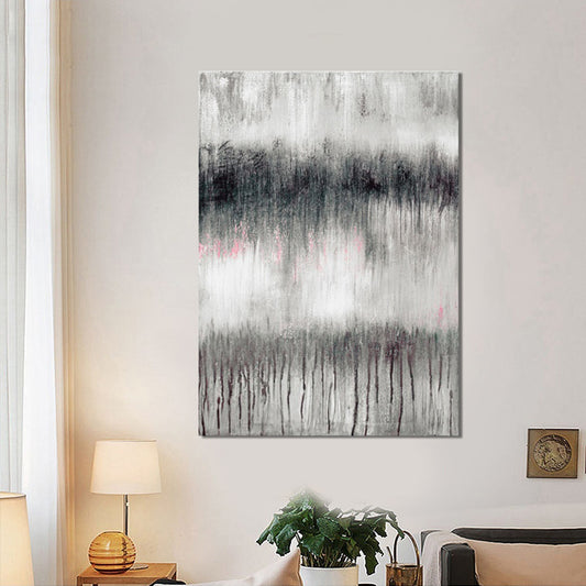 Abstract Painting Wall Decor Black and Brown Modernist Canvas Art for Dining Room Black 24" x 31" Clearhalo 'Art Gallery' 'Canvas Art' 'Contemporary Art Gallery' 'Modern' Arts' 1615639