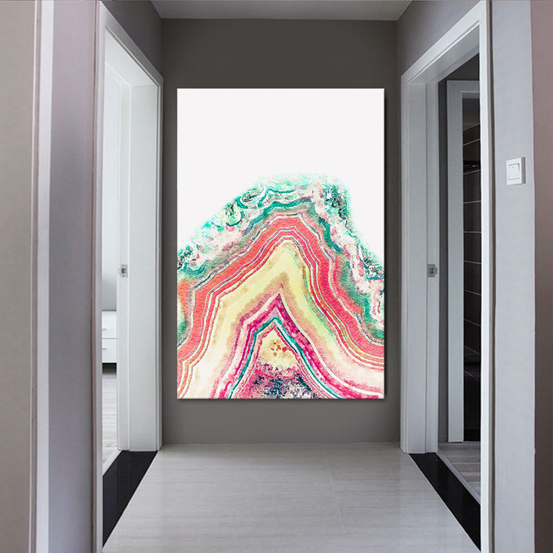 Agate Canvas Wall Art for Home Geometric Painting in Multi-Color, Texture-Surface Clearhalo 'Art Gallery' 'Canvas Art' 'Contemporary Art Gallery' 'Modern' Arts' 1615674