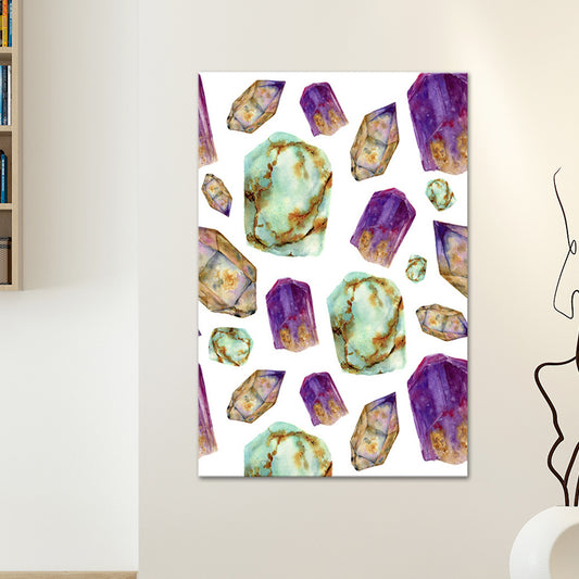 Agate Canvas Wall Art for Home Geometric Painting in Multi-Color, Texture-Surface Clearhalo 'Art Gallery' 'Canvas Art' 'Contemporary Art Gallery' 'Modern' Arts' 1615682