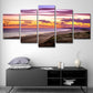 Purple Sunset Clouds Canvas Art Anna Bay Modern Multi-Piece Wall Decoration for Home Clearhalo 'Art Gallery' 'Canvas Art' 'Contemporary Art Gallery' 'Modern' Arts' 1615799