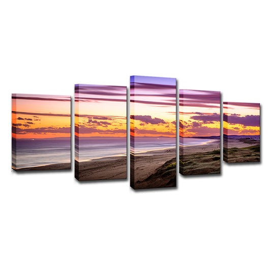 Purple Sunset Clouds Canvas Art Anna Bay Modern Multi-Piece Wall Decoration for Home Clearhalo 'Art Gallery' 'Canvas Art' 'Contemporary Art Gallery' 'Modern' Arts' 1615800