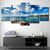Brook Island Ocean Wall Art Modernism Multi-Piece Canvas Print in Sky Blue for Dining Room Sky Blue Clearhalo 'Art Gallery' 'Canvas Art' 'Contemporary Art Gallery' 'Modern' Arts' 1615824