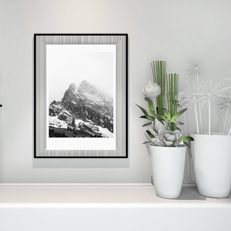Leinwand Textured Art Print Vintage Style Misty Rock Mountain Wall Dekoration für Schlafzimmer
