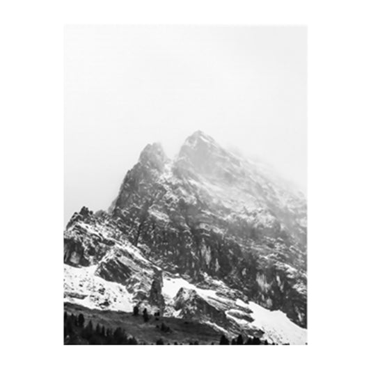 Canvas Textured Art Print Vintage Style Misty Rock Mountain Wall Decoration for Bedroom Clearhalo 'Arts' 'Canvas Art' 1616007