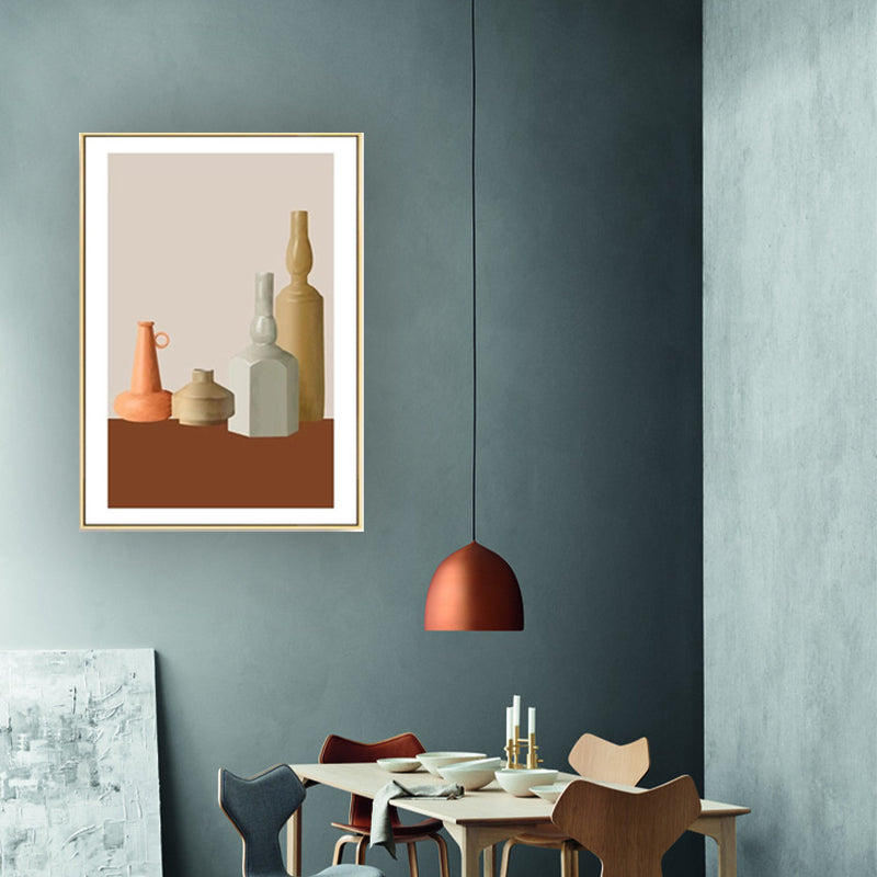 Nordic Still Life Geometric Art Print Pastel Color Textured Wall Decor for Living Room Clearhalo 'Arts' 'Canvas Art' 1616041
