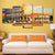 Orange Colosseum Sunset Scenery Canvas Multi-Piece Global Inspired Parlor Wall Art Orange Clearhalo 'Art Gallery' 'Canvas Art' 'Contemporary Art Gallery' 'Modern' Arts' 1616060