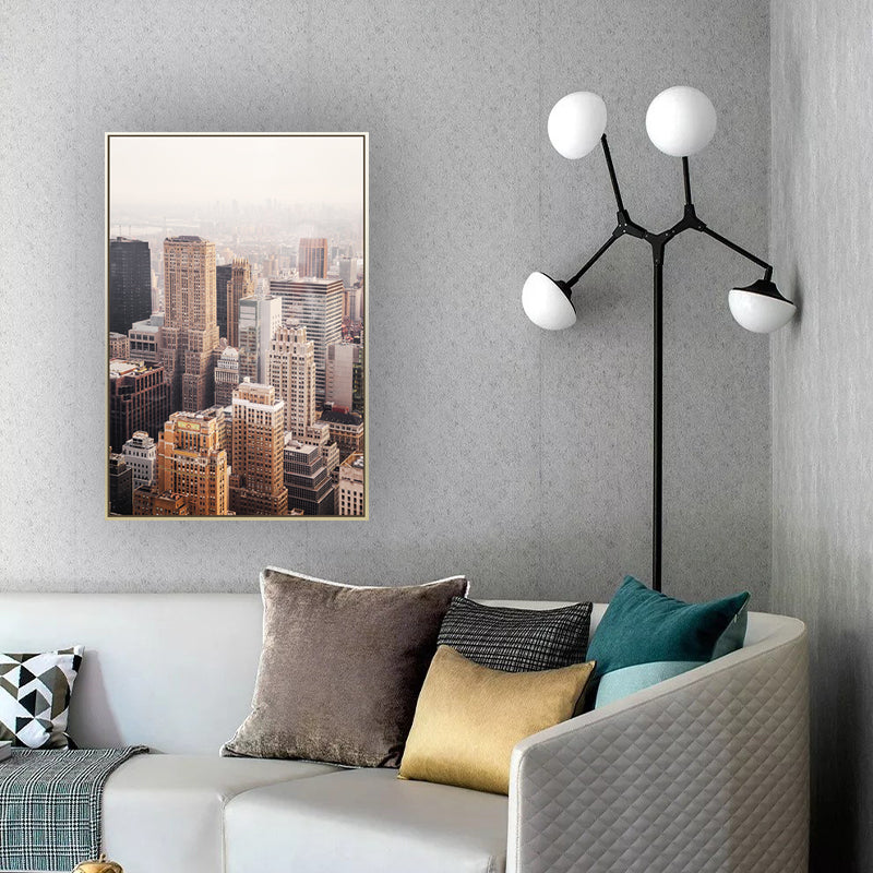 Textured Cityscape Wall Art Print Modern Style Canvas Wall Decoration for Living Room Clearhalo 'Art Gallery' 'Canvas Art' 'Contemporary Art Gallery' 'Modern' Arts' 1616160