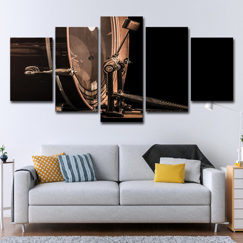 Brown Musical Canvas Wall Art Multi-Piece Contemporary Sitting Room Wall Decoration Brown Clearhalo 'Art Gallery' 'Canvas Art' 'Contemporary Art Gallery' 'Modern' Arts' 1616200