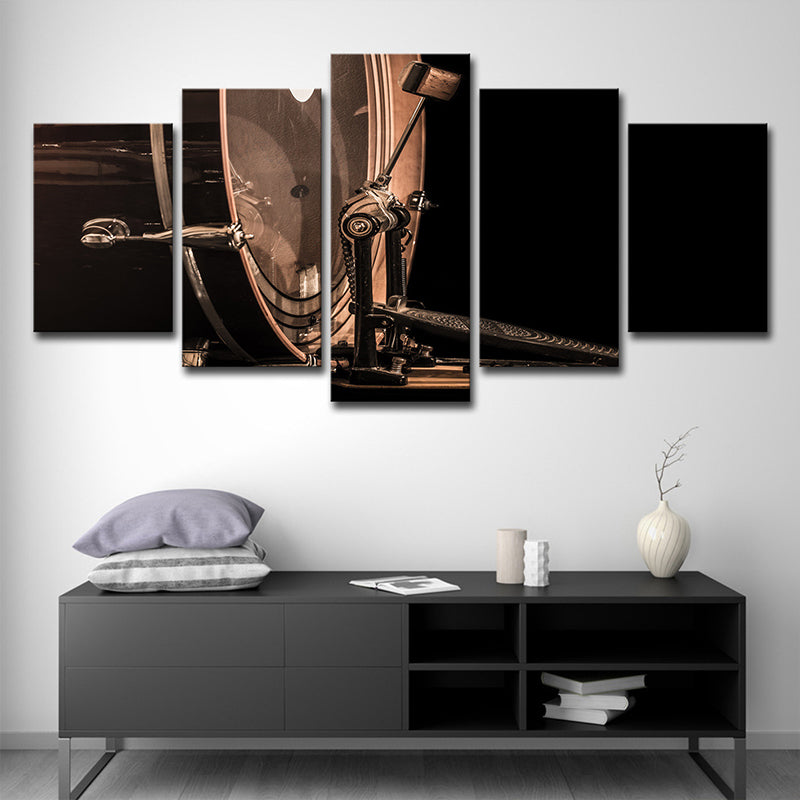 Brown Musical Canvas Wall Art Multi-Piece Contemporary Sitting Room Wall Decoration Clearhalo 'Art Gallery' 'Canvas Art' 'Contemporary Art Gallery' 'Modern' Arts' 1616202
