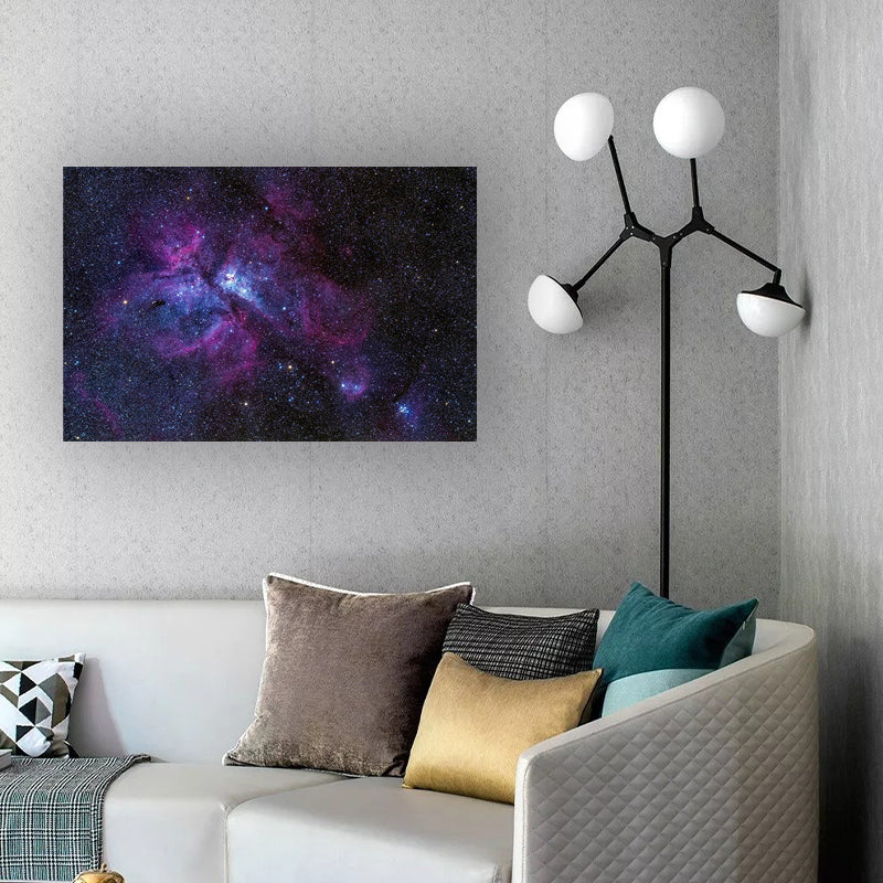 Stunning Milky Way Canvas Print for Sitting Room Universe Scenery Wall Art Decor Purple Clearhalo 'Art Gallery' 'Canvas Art' 'Contemporary Art Gallery' 'Modern' Arts' 1616207