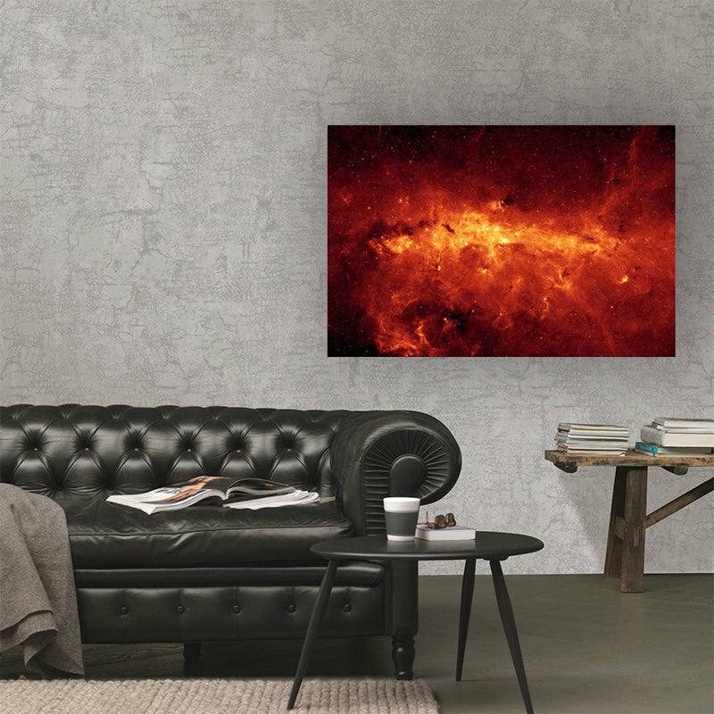 Stunning Milky Way Canvas Print for Sitting Room Universe Scenery Wall Art Decor Red Clearhalo 'Art Gallery' 'Canvas Art' 'Contemporary Art Gallery' 'Modern' Arts' 1616225