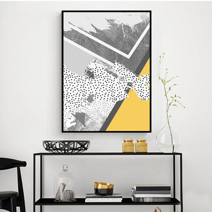 Nordic Abstract Geometric Canvas Art Light-Color Texture Wall Decoration for Home Grey Clearhalo 'Arts' 'Canvas Art' 1616282