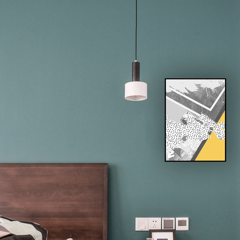 Noordse abstracte geometrische canvas kunst licht-kleur textuur muurdecoratie voor thuis