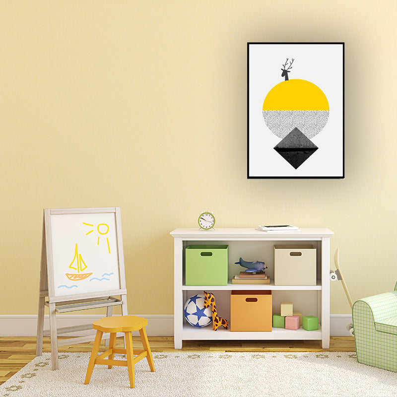 Nordic Abstract Geometric Canvas Art Light-Color Texture Wall Decoration for Home Clearhalo 'Arts' 'Canvas Art' 1616290