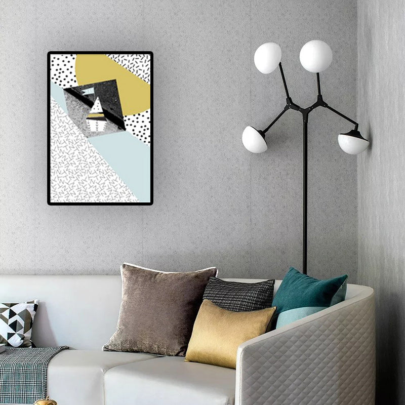 Nordic Abstract Geometric Canvas Art Light-Color Texture Wall Decoration for Home Clearhalo 'Arts' 'Canvas Art' 1616298