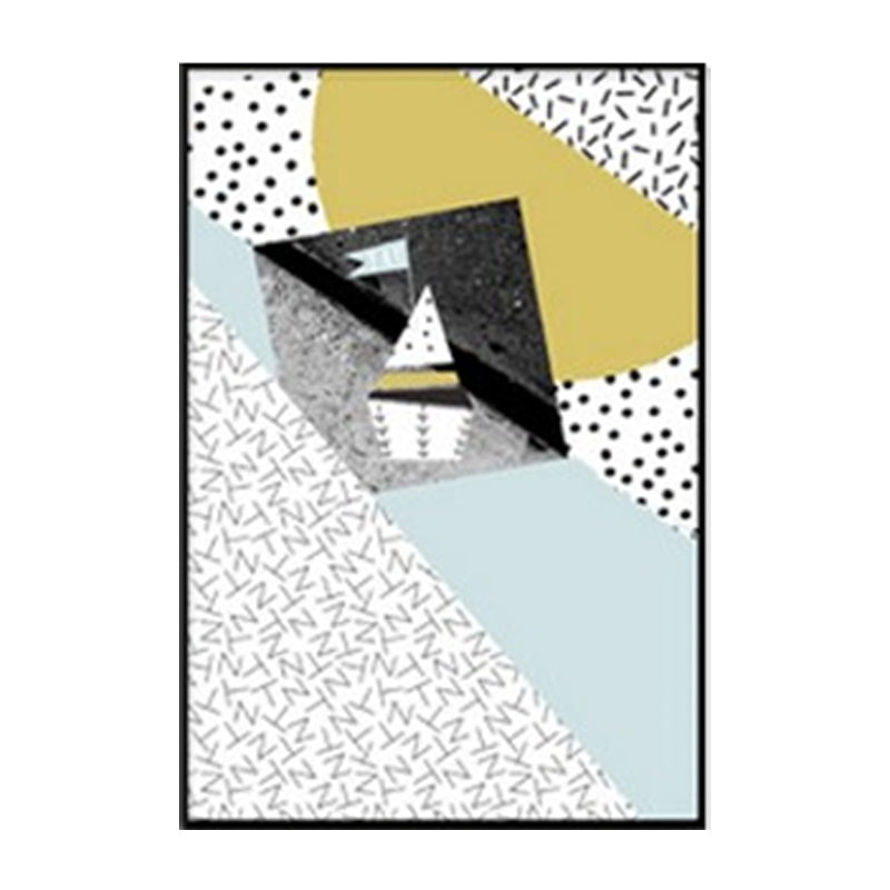 Nordic Abstract Geometric Canvas Art Light-Color Texture Wall Decoration for Home Clearhalo 'Arts' 'Canvas Art' 1616299