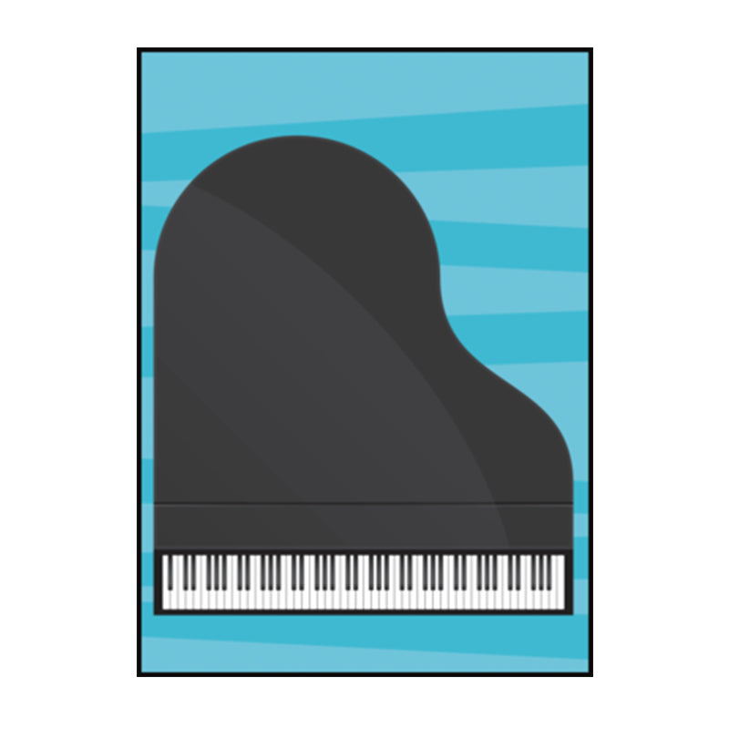 Minimalist Piano Wall Decor Black and White Textured Canvas Print for Living Room Clearhalo 'Arts' 'Canvas Art' 1616320