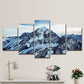 Photography Mount Cook Peaks Canvas Art for Bedroom, Blue and White, Multi-Piece Clearhalo 'Art Gallery' 'Canvas Art' 'Contemporary Art Gallery' 'Modern' Arts' 1616493