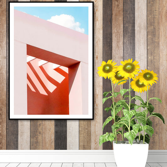 Illustration Balcony Canvas Wall Art for Home Gallery, Light Color, Texture Surface Clearhalo 'Art Gallery' 'Canvas Art' 'Contemporary Art Gallery' 'Modern' Arts' 1616584